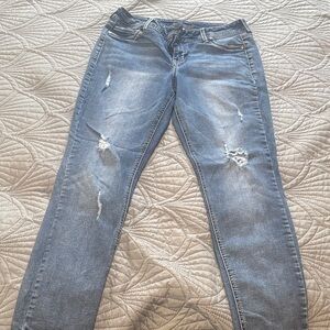 Maurices Light Blue Skinny Distressed Jeans